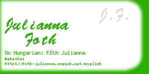 julianna foth business card